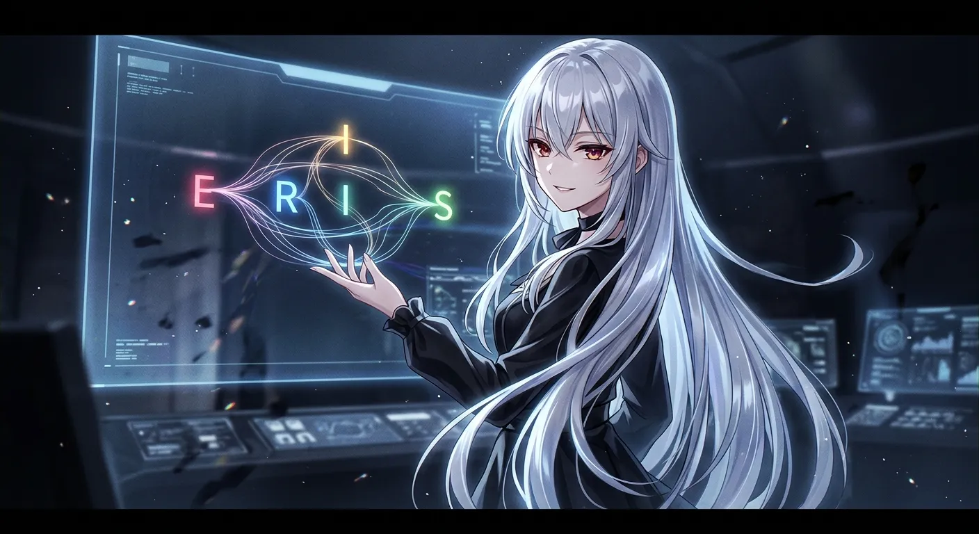 E.R.I.S. の4文字をホログラフィックに提示するエリス